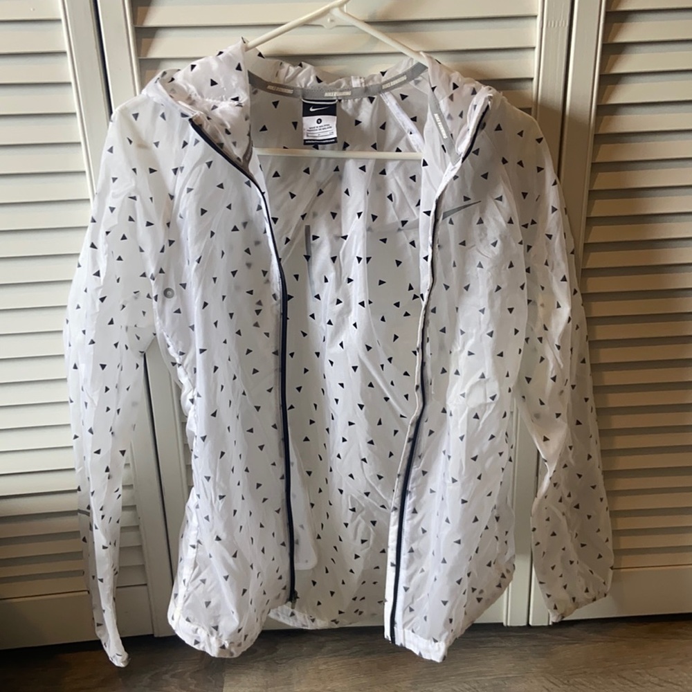 Nike Running Light Translucent White Patterned Jacket